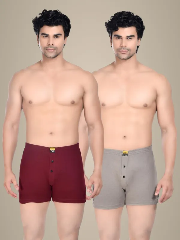 Pack_Of_2_Mens_Red_And_Grey_Cotton_Shorts