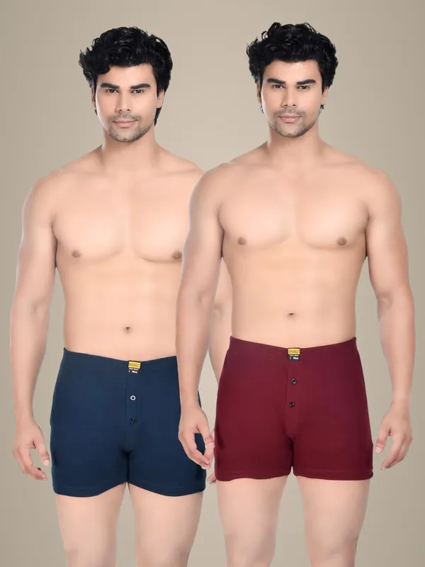 Pack_Of_2_Mens_Blue_And_Red_Cotton_Shorts