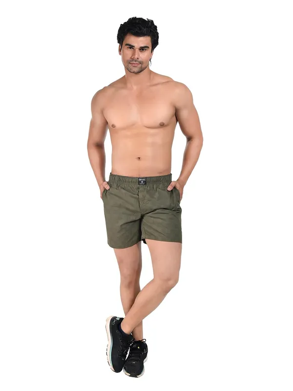 Mens_Green_Cotton_Shorts