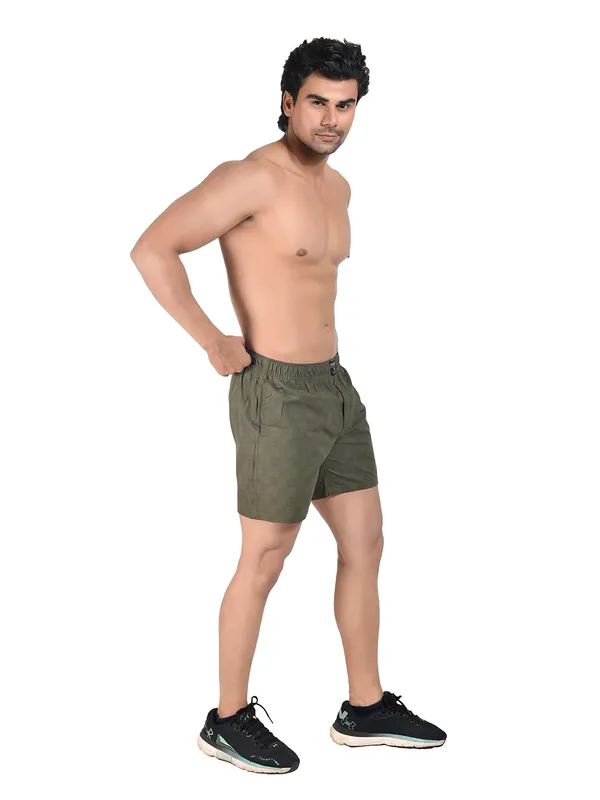 Mens_Green_Cotton_Shorts