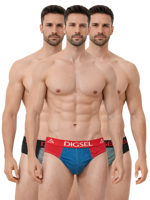 Digsel_Men_100%_Cotton_Self_Design_Briefs_Pack_Of_3