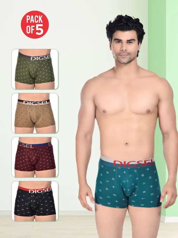Digsel_Men_Elastane_Printed_Trunks_5x_Softer_than_Cotton_4-Way_Stretch_Soft_Elastic_waistband_Trunks_-_Pack_of_5