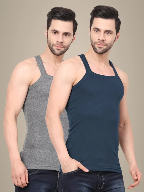 Pack_Of_2_Digsel_Men_100%_Cotton_Solid_Colour_Premium_Gym_Vest