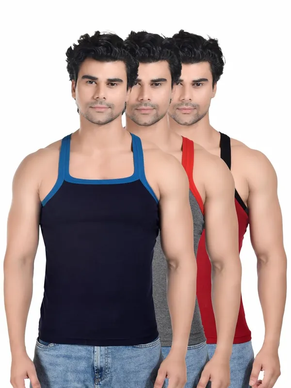 Pack_Of_3_Digsel_Men_100%_Cotton_Solid_Colour_Premium_Gym_Vest