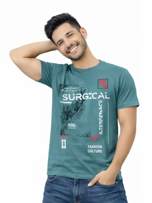 Digsel_Men_Regular_Fit_Casual_Plain_&_Printed_T_-Shirt_Combo_Pack_Of_2_Black_&_Dark_Green