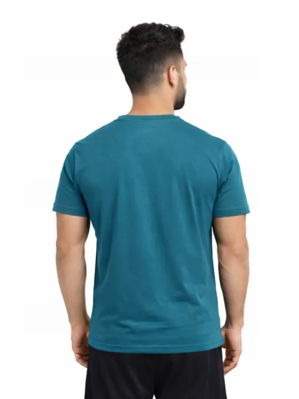 Digsel_Men_Regular_Fit_Casual_Plain_&_Printed_T_-Shirt_Combo_Pack_Of_2_Petrol_&_Dark_Green