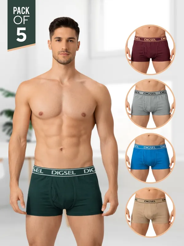 Men_100%_Cotton_Without_Pocket_Mini_Trunks_Pack_Of_5_Combo_5