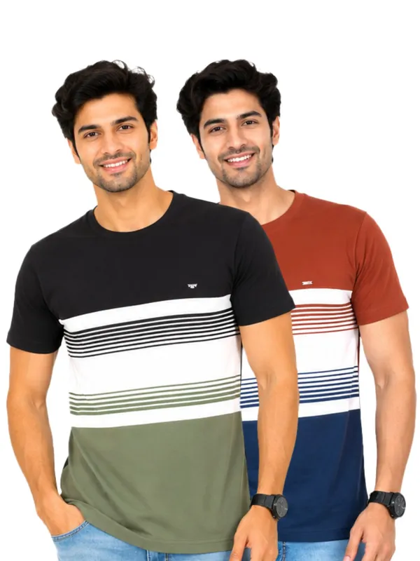 Digsel_Men_Cotton_Blended_Stripes_T_shirt_pack_of_2