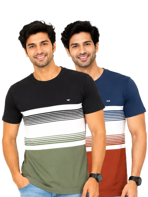 Digsel_Men_Cotton_Blended_Stripes_T_shirt_pack_of_2