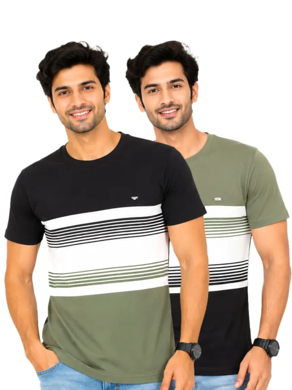Digsel_Men_Cotton_Blended_Stripes_T_shirt_pack_of_2