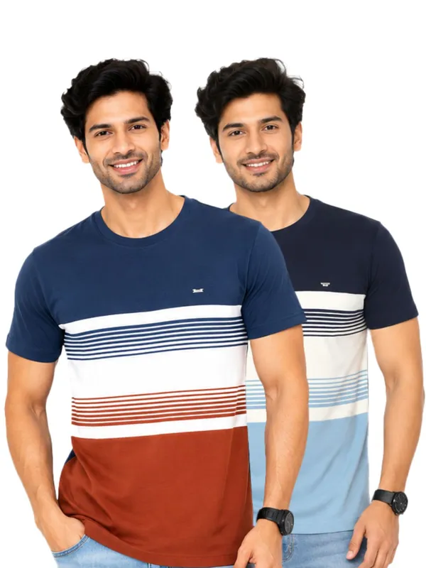 Digsel_Men_Cotton_Blended_Stripes_T_shirt_pack_of_2
