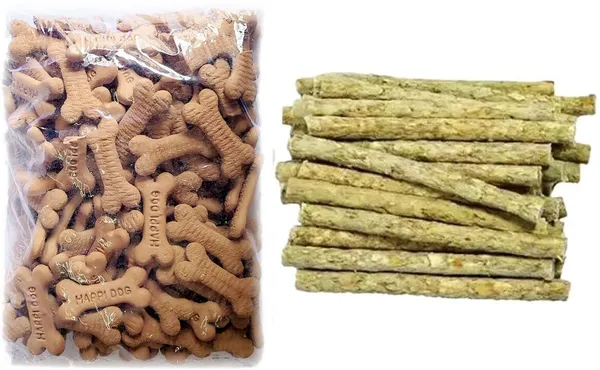 Combo_Of_1Kg_Of_Dog_Biscuit_And_250Gm_Of_Chicken_Stick