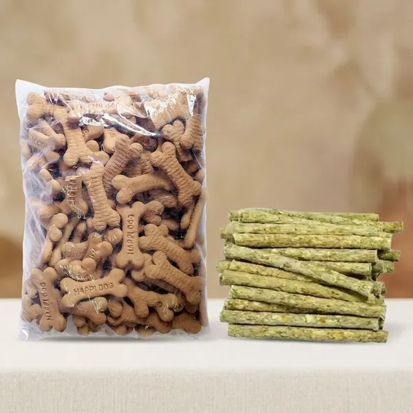Combo_Of_1Kg_Of_Dog_Biscuit_And_250Gm_Of_Chicken_Stick