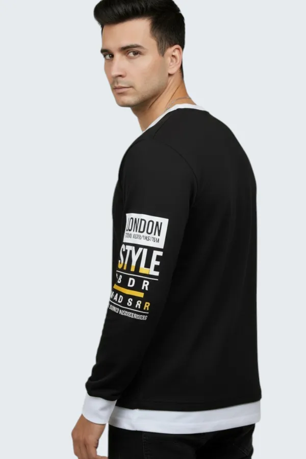 Black_Printed_Round_Neck_Full_Sleeve_Cotton-Polyester_Blend_T-Shirt_For_Men