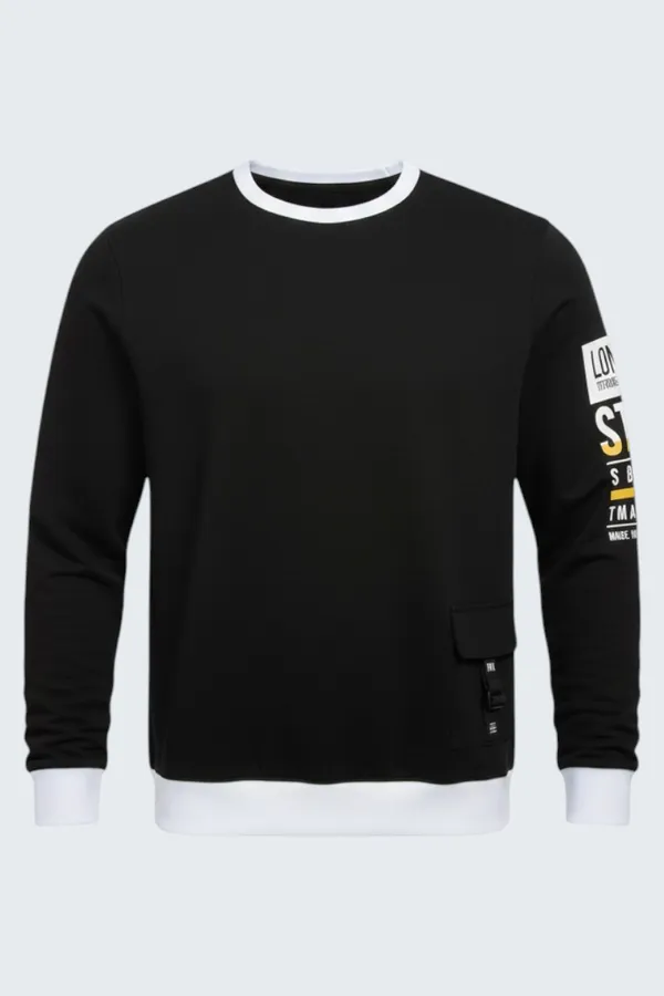 Black_Printed_Round_Neck_Full_Sleeve_Cotton-Polyester_Blend_T-Shirt_For_Men