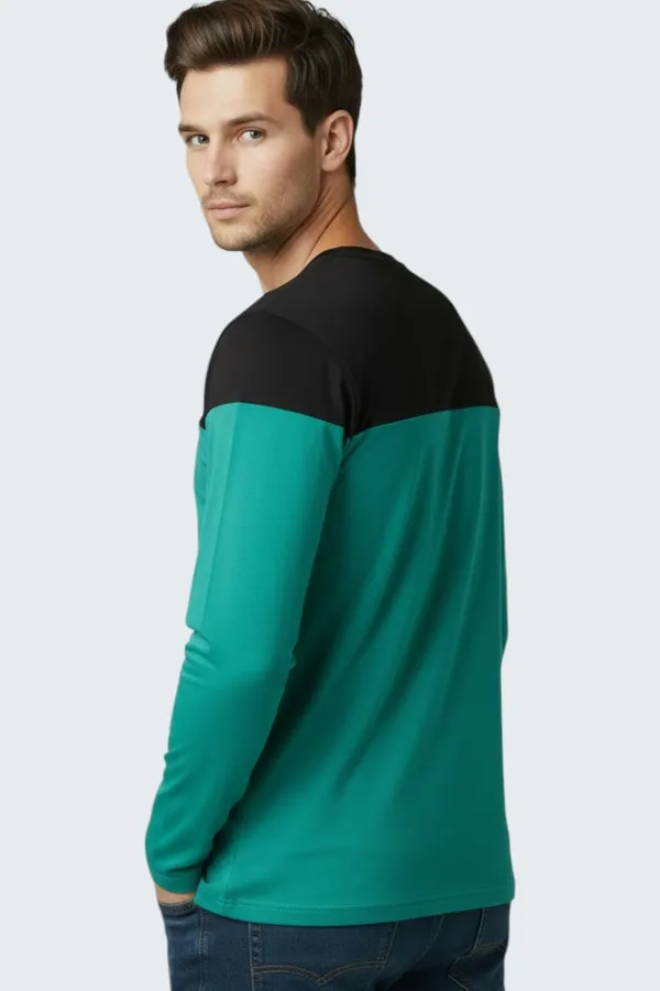 Green_Printed_Round_Neck_Full_Sleeve_T-Shirt_For_Men
