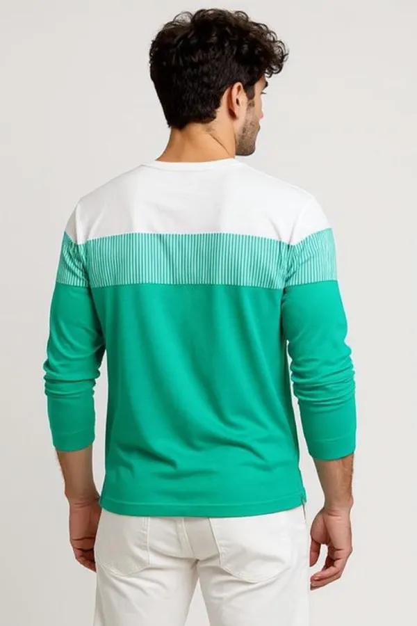 Green_Printed_Round_Neck_Full_Sleeve_Cotton-Polyester_Blend_T-Shirt_For_Men