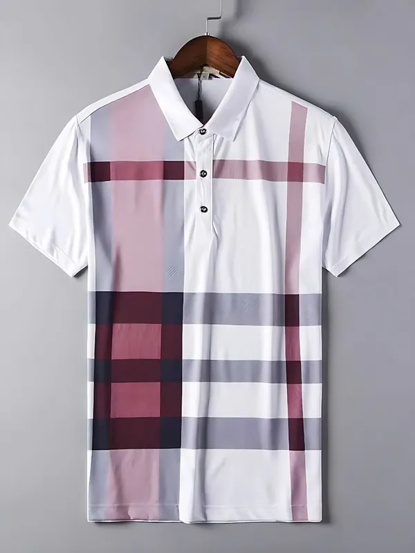 Maroon_Polo_Collar_Half_Sleeve_T-Shirt_For_Men