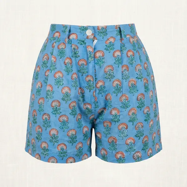 Blue_Cotton_Shorts_For_Women