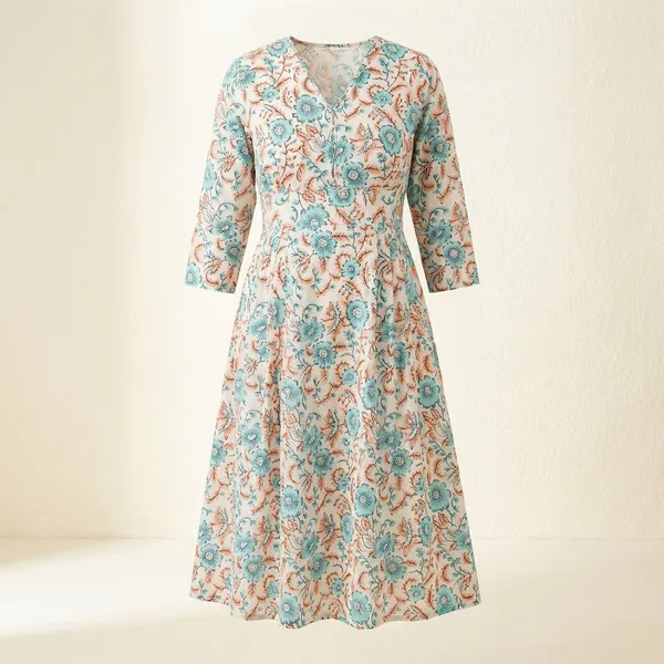 Blue_Cotton_Dress_For_Women