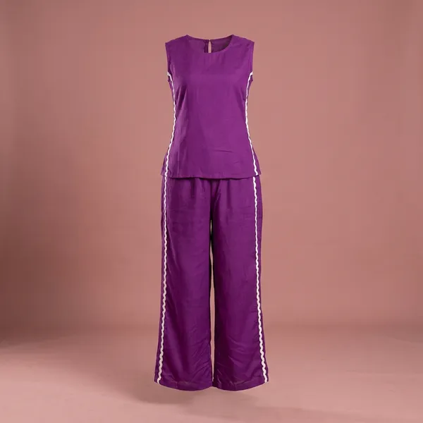 Purple_Cotton_Co-Ord_Set_For_Women