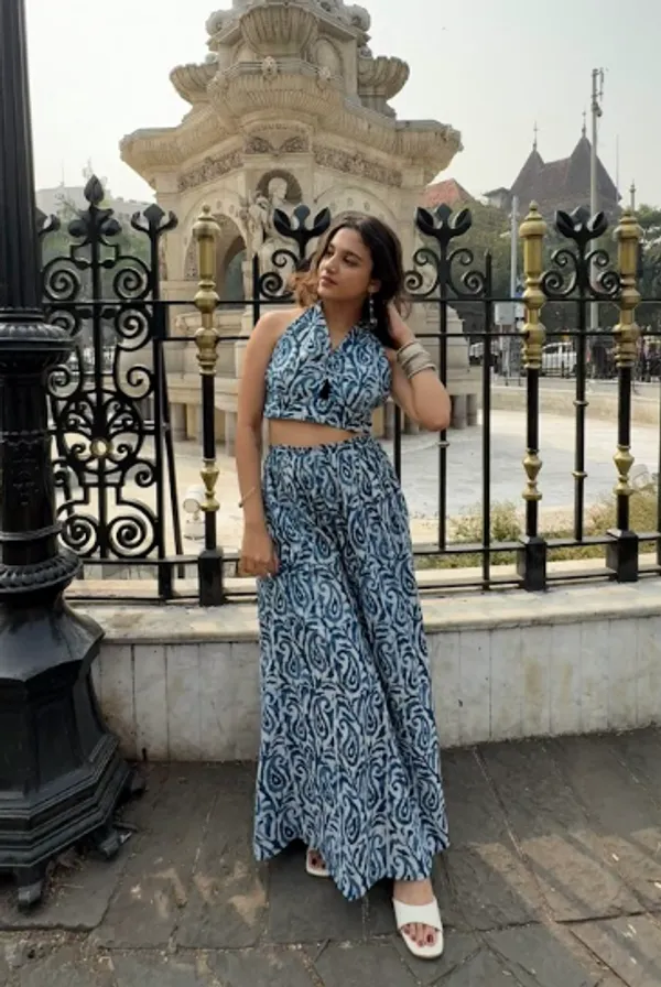 Blue_Cotton_Co-Ord_Set_For_Women