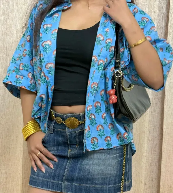 Blue_Cotton_Shirt_For_Women