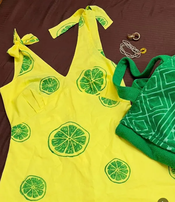 Lemon_Print_Cotton_Dress_For_Women