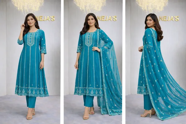 Blue_Chinon_Dress_For_Women