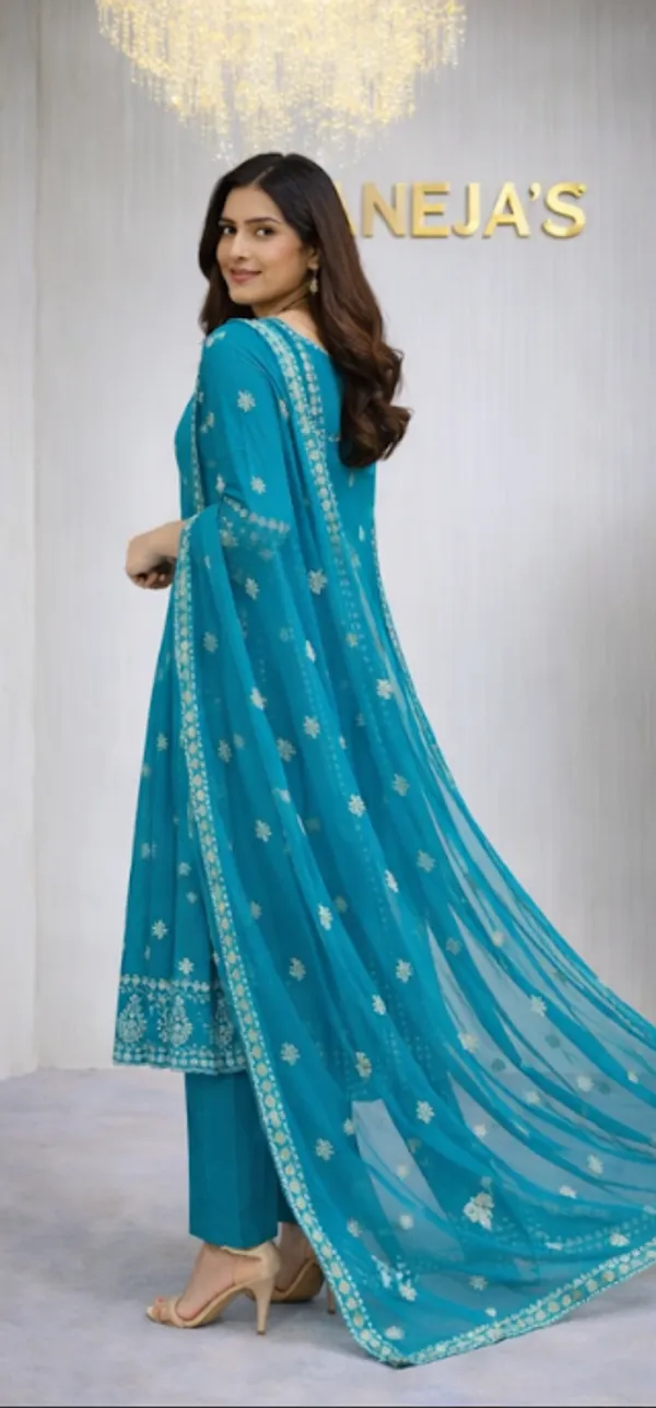 Blue_Chinon_Dress_For_Women