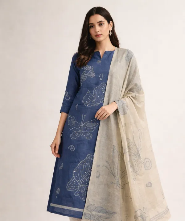Elegant_Cotton_tussar_Suit