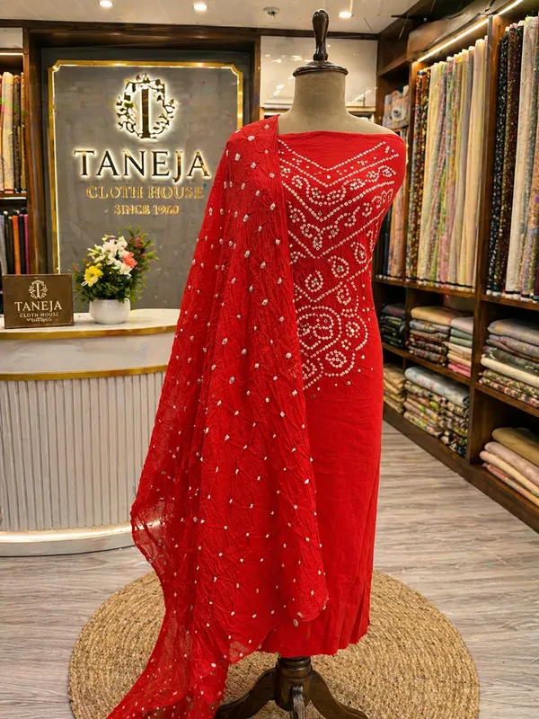 Glacé_cotton_Bandhej_suit_set