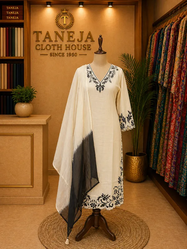 Mul_chanderi_Embroidered_Suit_Set
