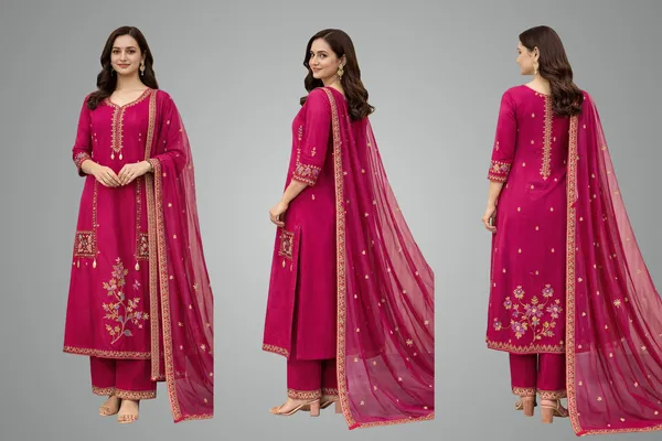 Raw_Silk_Anarkali_Dress_For_Women