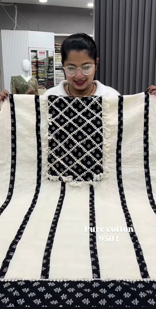 Black_&_White_Pure_Cotton_Unstitched_Suit_For_Women