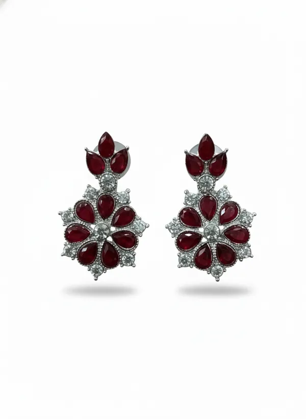 Red_Premium_Alloy_Necklace_And_Earrings_Set_For_Women