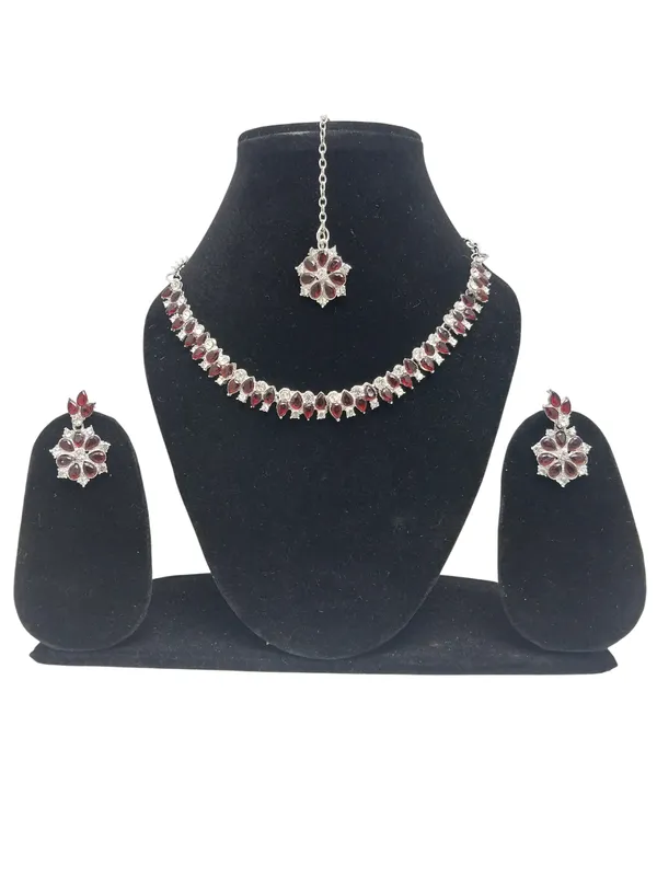 Red_Premium_Alloy_Necklace_And_Earrings_Set_For_Women
