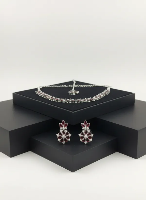 Red_Premium_Alloy_Necklace_And_Earrings_Set_For_Women