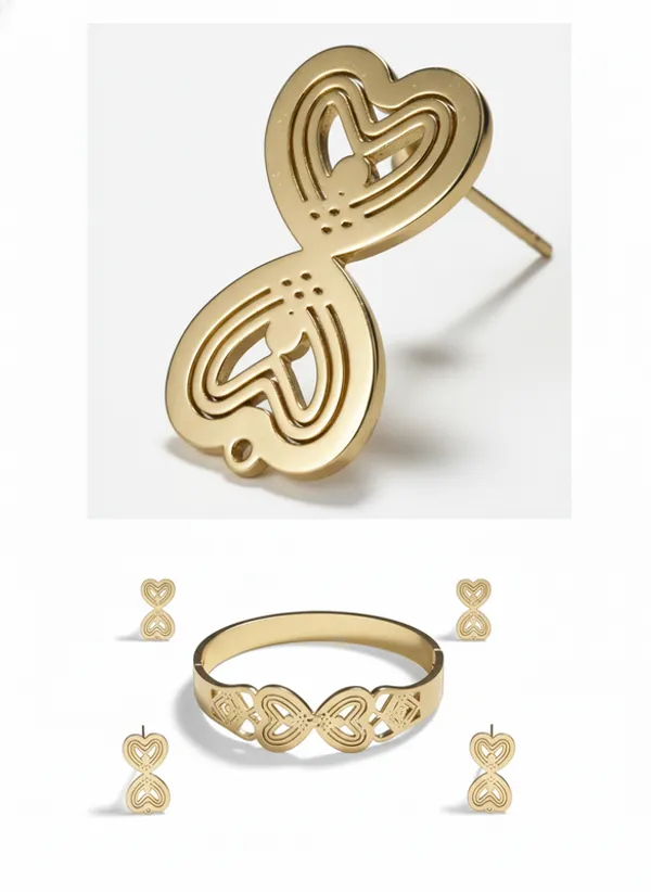 Gold_Premium_Alloy_Bracelet_And_Earring_Set_For_Women