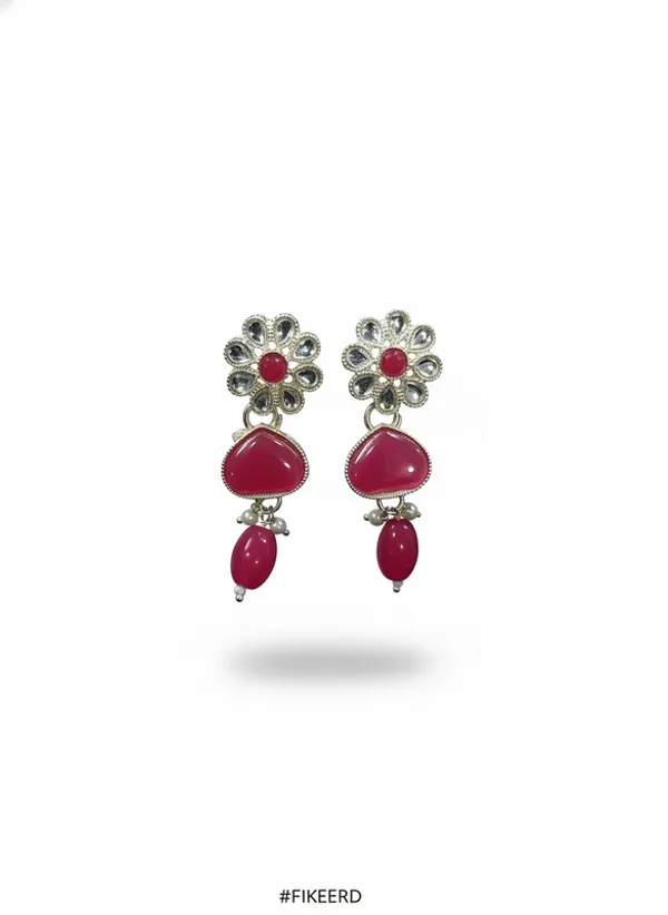 Pink_Premium_Alloy_Necklace,_Earrings_&_Maang_Tikka_Set_For_Women