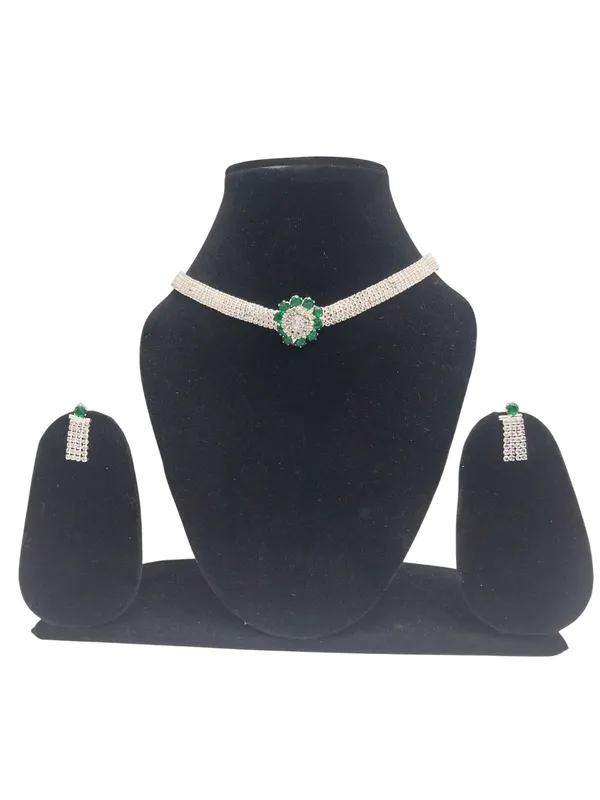 Green_Premium_Alloy_Necklace_And_Earrings_Set_For_Women
