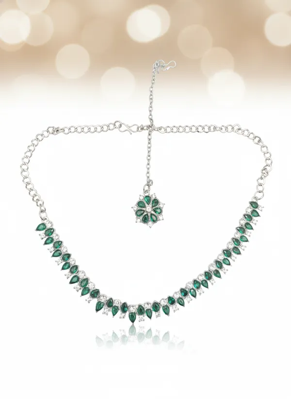 Green_Premium_Alloy_Necklace,_Earrings_&_Maang_Tikka_Set_For_Women