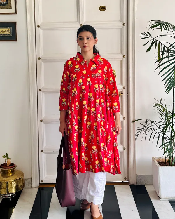 Red_Yellow_Buta_Anarkali_Dress_(Kurta_Only)