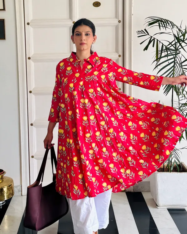 Red_Yellow_Buta_Anarkali_Dress_(Kurta_Only)