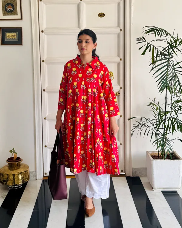 Red_Yellow_Buta_Anarkali_Dress_(Kurta_Only)