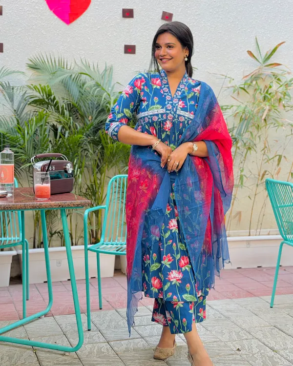 Blue_Lotus_Printed_Anarkali_Suit