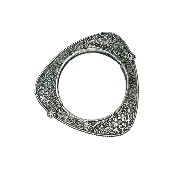Oxidised_Silver_Womens_Single_Piece_Of_Silver_Replica_Rajwadi_Sahiba_Openable_Bracelet_&_Kada,_Oxidised_Hand-Cuff_Tribal_Bangle,_Traditional_And_Antique_Finish_(Style_E)