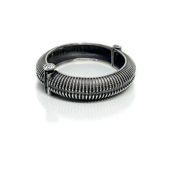 Oxidised_Silver_Womens_Single_Piece_Of_Silver_Replica_Rajwadi_Sahiba_Openable_Bracelet_&_Kada,_Oxidised_Hand-Cuff_Tribal_Bangle,_Traditional_And_Antique_Finish_(Style_H)