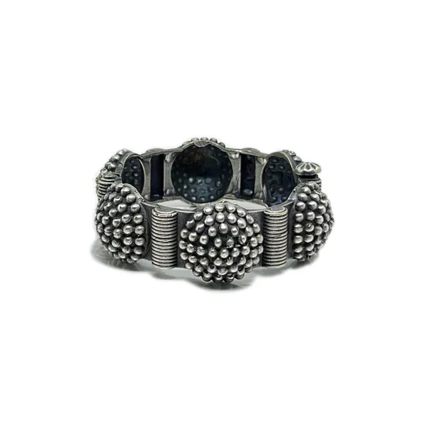 Oxidised_Silver_Women'S_Single_Piece_Of_Silver_Replica_Rajwadi_Sahiba_Openable_Bracelet_&_Kada,_Oxidised_Hand-Cuff_Tribal_Bangle,_Traditional_And_Antique_Finish_(Style_J)