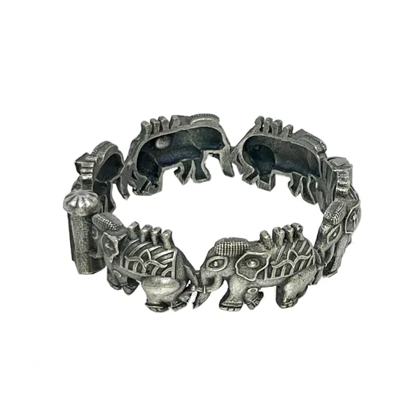 Oxidised_Silver_Women'S_Single_Piece_Of_Silver_Replica_Rajwadi_Sahiba_Openable_Bracelet_&_Kada,_Oxidised_Hand-Cuff_Tribal_Bangle,_Traditional_And_Antique_Finish_(Style_L)